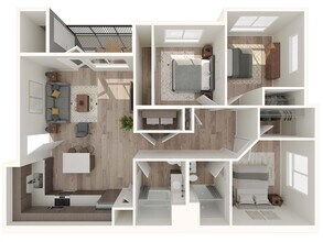 3 Bedroom D110 floor plan
